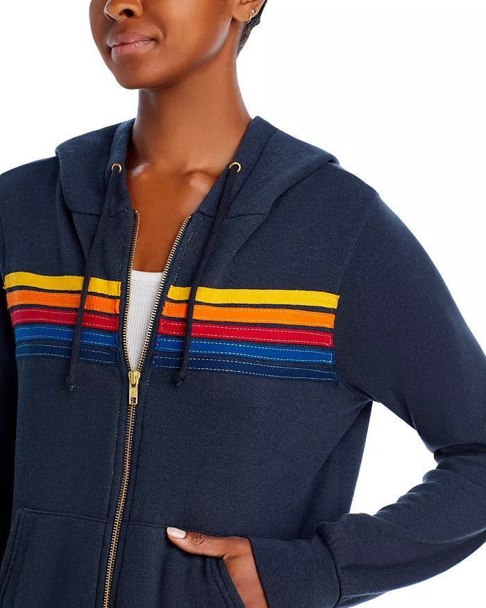 Rainbow-Stripe Hoodie