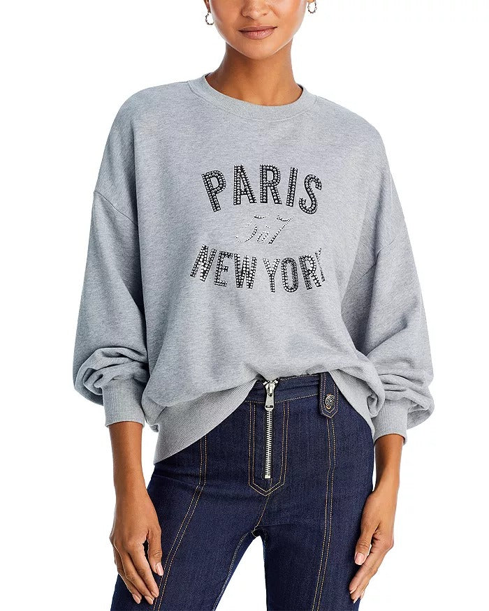 Rhinestone Paris New York Sweatshirt