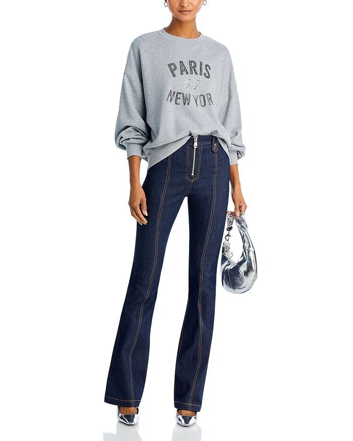 Rhinestone Paris New York Sweatshirt