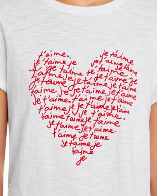 Je T'Aime Heart Graphic Tee