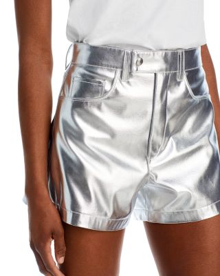 High Rise Metallic Shorts