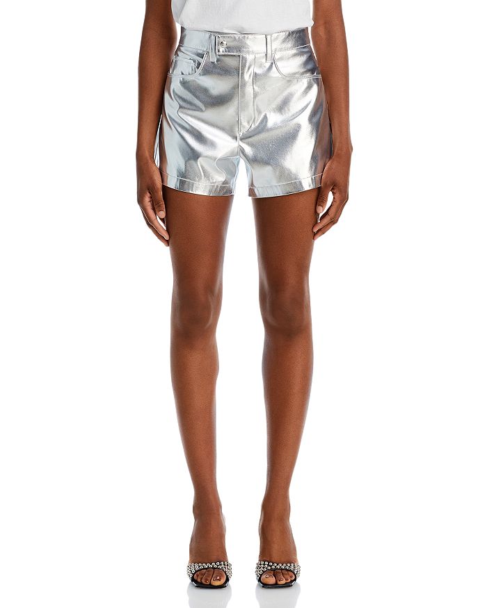 High Rise Metallic Shorts