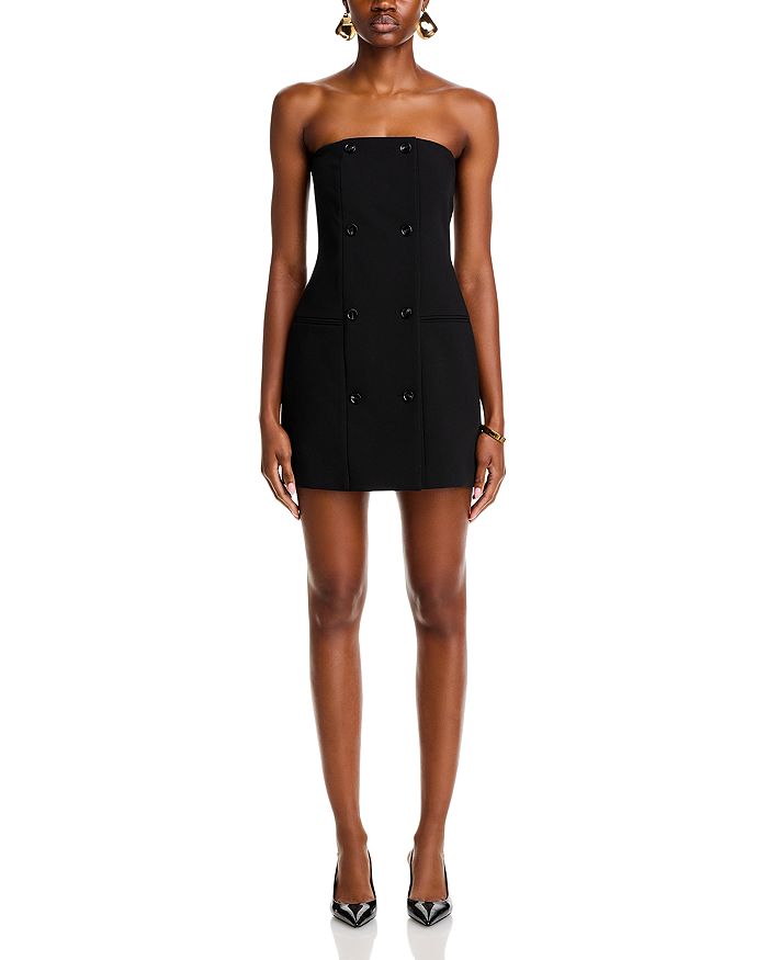 Azra Twill Strapless Mini Dress