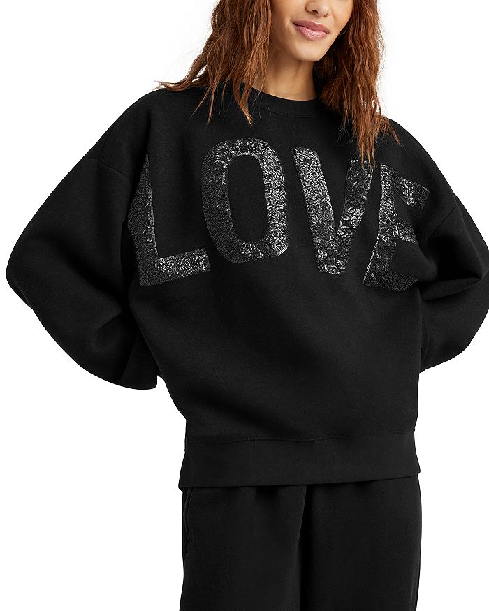 Sequin Love Fleece Sweatshirt