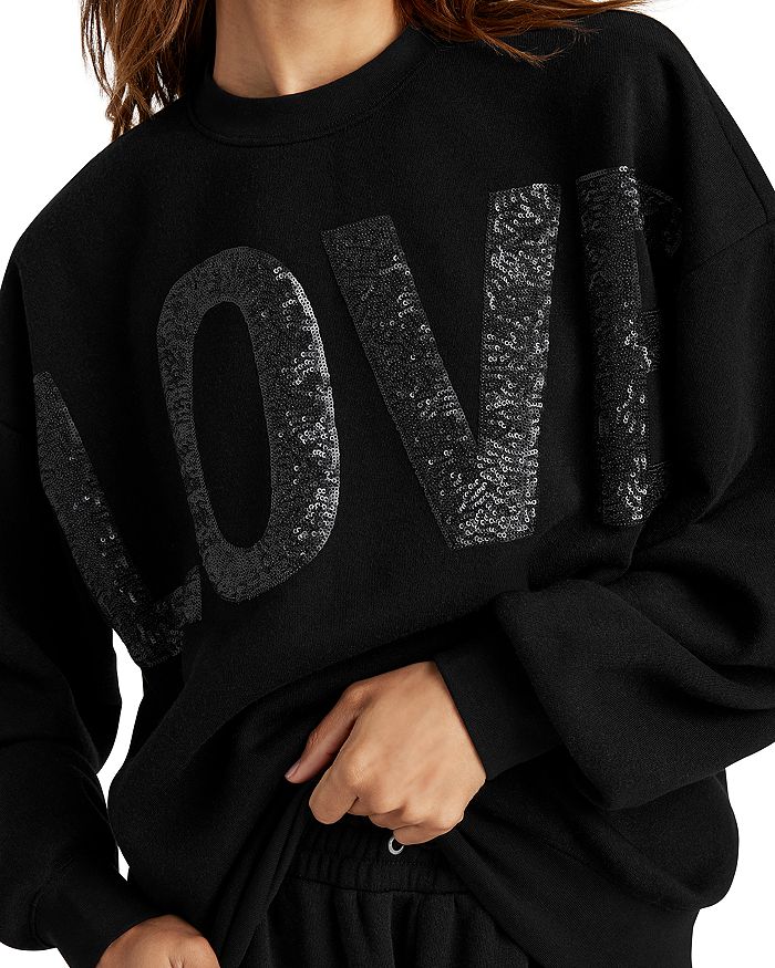 Sequin Love Fleece Sweatshirt