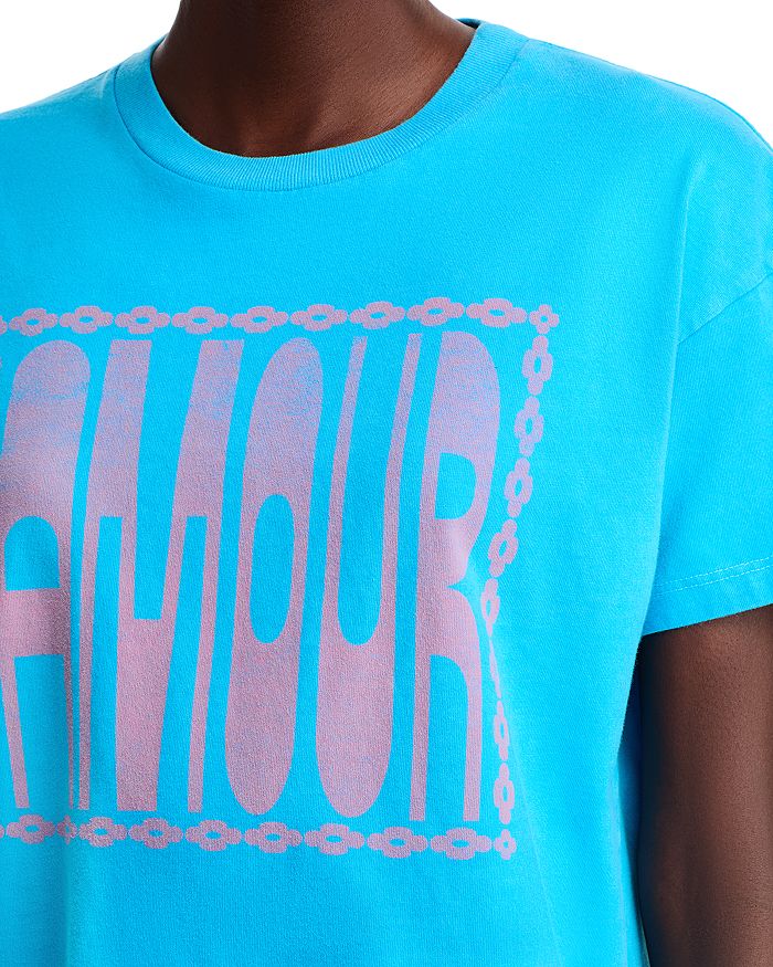 Amour Grab Back Crop Graphic Tee