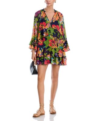 Ruffle Floral Mini Dress