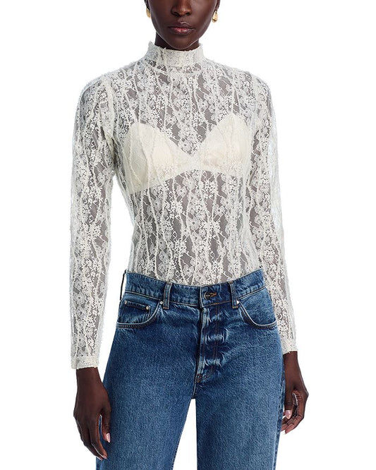 Lace Mock Neck Top