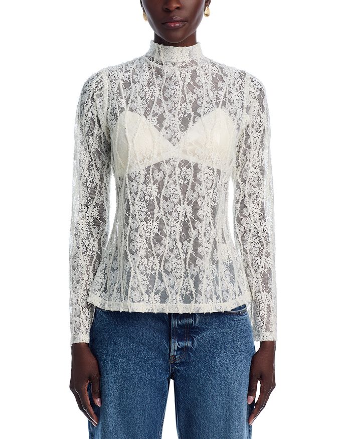 Lace Mock Neck Top